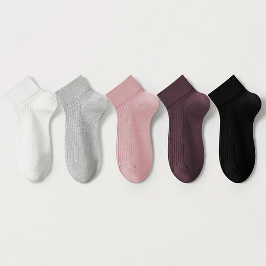 都市丽人简约系列高含棉袜子短筒袜中厚款女士常规袜LC3DG5 商品图1