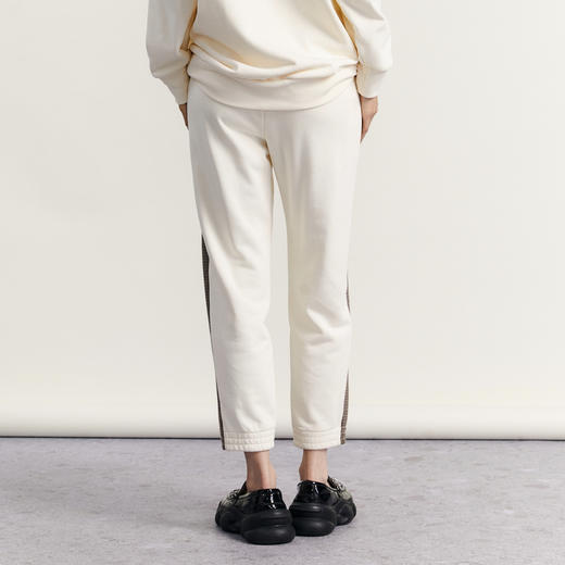 谜底休闲裤女2023秋新款复古拼接宽松百搭松紧腰九分裤233MK1064 商品图2