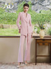 AD气质风女总裁西装套装新款粉色职业装系带小西服外套不规则正装 商品缩略图2