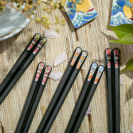 双枪（Suncha）筷子家用合金筷子 防霉防滑耐高温 创意日式尖头筷子餐具套装 分食筷 商品图6