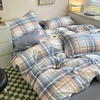 自然醒全棉无印风条格系列四件套全棉纯棉2023新款床品小清新学生宿舍床单被套三件套NH141 商品缩略图11