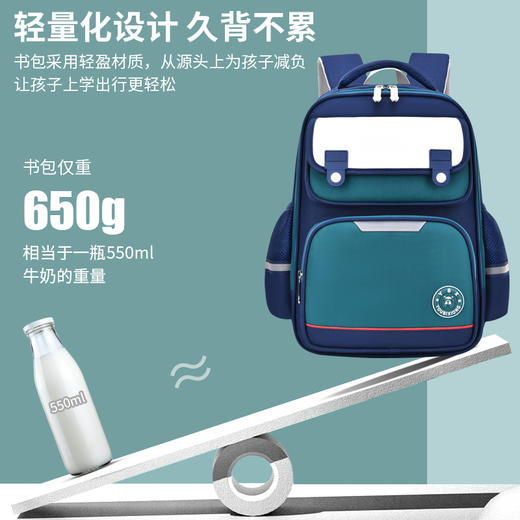 【开学季】2023年新款英伦儿童书包 护脊减负大容量加厚肩带 轻儿童双肩包 商品图5