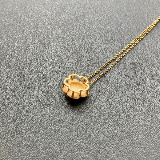 冰种阳绿翡翠小花项链18k黄金镶嵌 商品图5