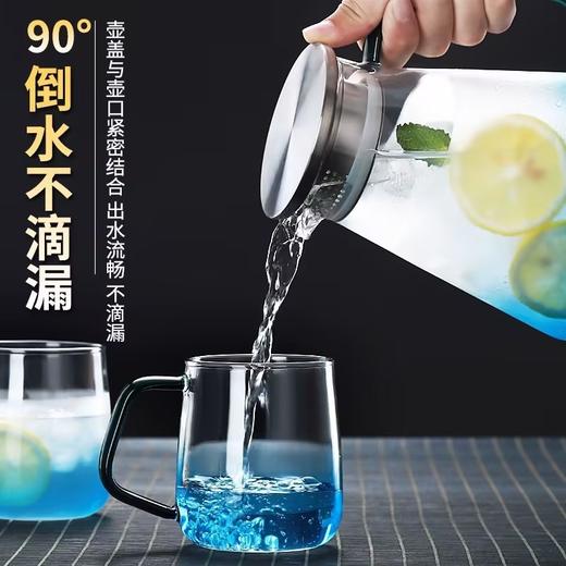 明尚德耐热玻璃渐变蓝冷水壶组（1.6L+400ml*4） 商品图1