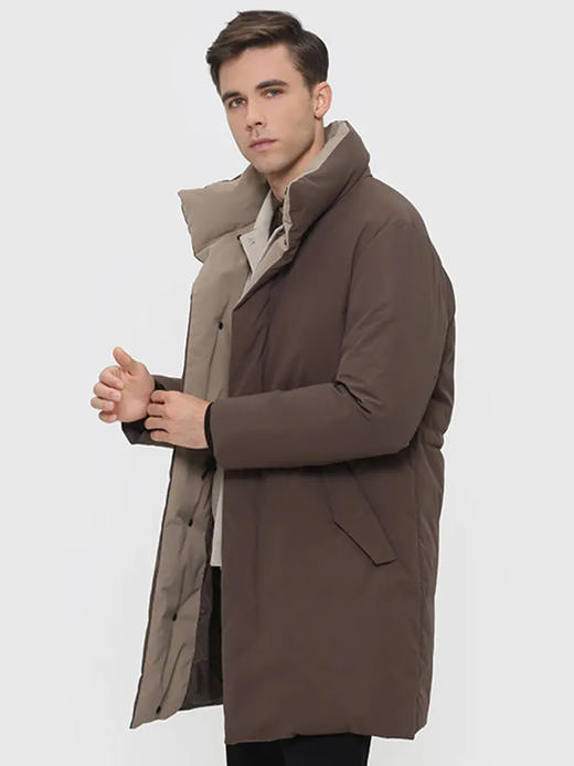 callisto咖色聚酯纤维羽绒服 FRFED118C 商品图1