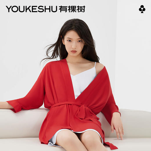 有棵树本命年新年红色睡袍家居服G-J7007 商品图0