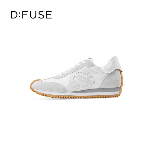 Dfuse迪芙斯秋季新款牛皮圆头休闲系带平底运动鞋DF33112212 商品图12