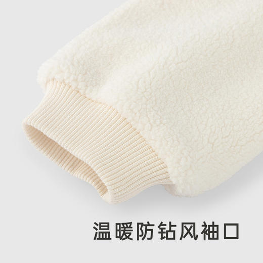 【商场同款】英氏宝宝长袖衬衫A类仿羊羔绒POLO衫秋冬保暖 商品图4