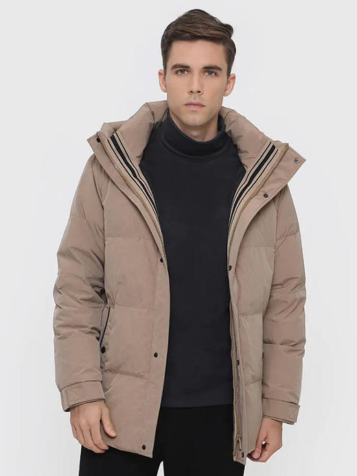 callisto卡其色全聚酯纤维羽绒服 FRFED161T 商品图0