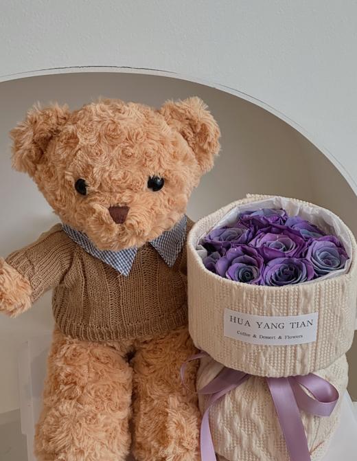 爱的抱抱  蓝紫渐变  · 永生花束 商品图2