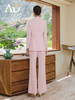 AD气质风女总裁西装套装新款粉色职业装系带小西服外套不规则正装 商品缩略图4