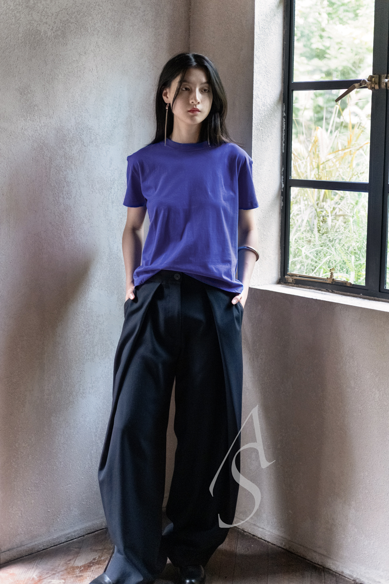 Studio Nicholson  岩灰色/藏蓝色/白色/克莱因蓝/栗红色MARINE短袖T恤