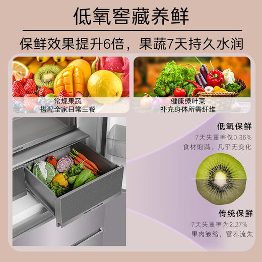 卡萨帝502升揽光星空零嵌法式四门家用大容量超薄嵌入式电冰箱变频BCD-502WGCFDM4V3U1 商品图3