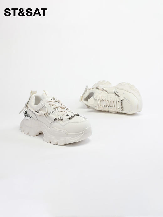 星期六潮酷厚底小白鞋高跟老爹鞋SS33112136 商品图8