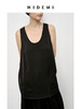 HIDEMI 极简弧形椭圆领裸肤轻柔升级版醋酸背心 黑色/白色 商品缩略图8