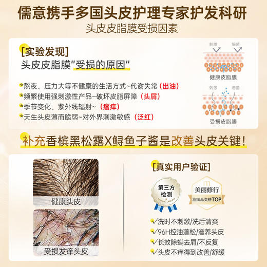 【🔥限用期2025年12|建议慎拍】儒意黑松露蓬松泡泡洗发水500ml  控油蓬松 去屑止痒 无硅油 | 儒意官方旗舰店 商品图4