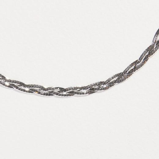 北京仓｜Pamela Love-Braided Herringbone-银色 编织 项链（三股链）［美国设计师］ 商品图1
