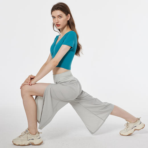哈瓦塔禅柔新款八分侧开叉宽松运动瑜伽裤 商品图7