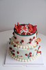祝寿小红花双层蛋糕 商品缩略图0