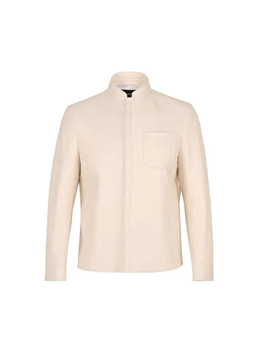 callisto米白色绵羊毛革皮克夹 FRFLT006Y 商品图3