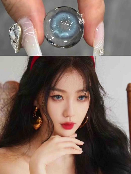 【月抛和日抛】天使冰蓝 summerbaby  | 大直径14.5mm 着色14.0mm 有挡瞳可能哦，介意慎拍 基弧8.5 商品图6