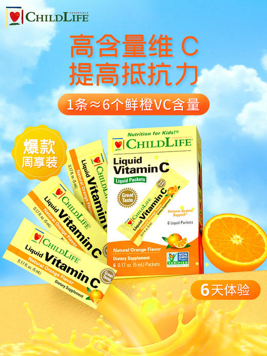 【跨境】童年时光 ChildLife维C营养液118ml/瓶*3 商品图1