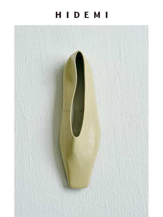 HIDEMI 经典方尖头羊皮柔软浅口平底鞋 商品图4