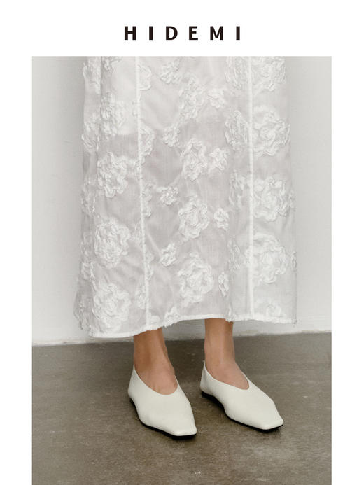 HIDEMI 经典方尖头羊皮柔软浅口平底鞋 商品图2