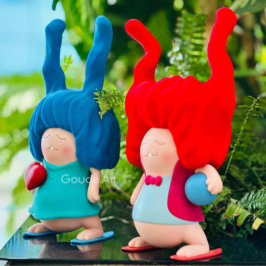 刘国义《精灵家族-水星兔火星兔》对 商品图3