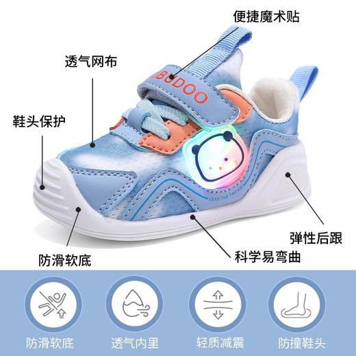啵力熊童鞋春款男童亮灯学步鞋女童卡通防滑机能鞋透气舒适宝宝鞋 商品图1