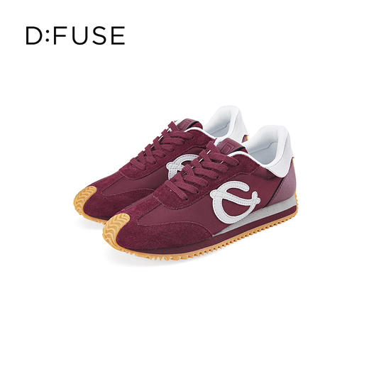Dfuse迪芙斯秋季新款牛皮圆头休闲系带平底运动鞋DF33112212 商品图11