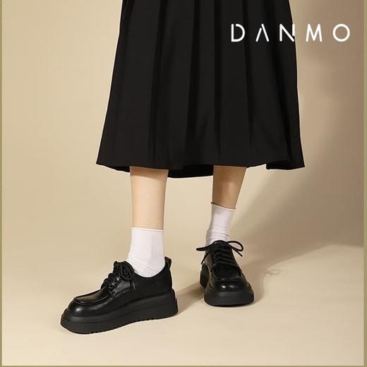 DANMO旦茉复古小皮鞋 可甜可酷 厚底增高5cm 橡胶防滑大底 商品图1