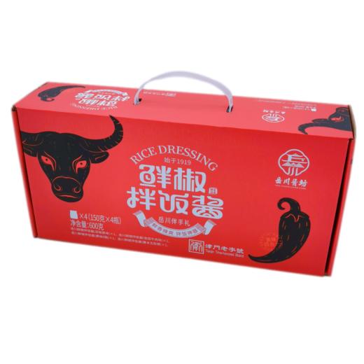 津农精品天津市宁河县岳川酱坊鲜椒拌饭酱150g*4瓶 商品图1