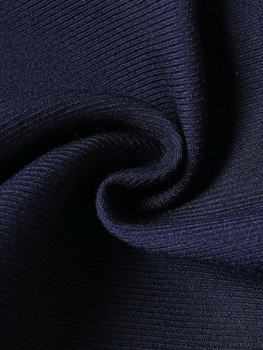 米思阳2024秋季新款优雅复古无袖连衣裙藏蓝色v领系带裙子女2514 商品图2