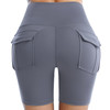 欧美无尴尬线瑜伽裤女士高腰提臀健身短裤速干紧身运动五分裤 商品缩略图3