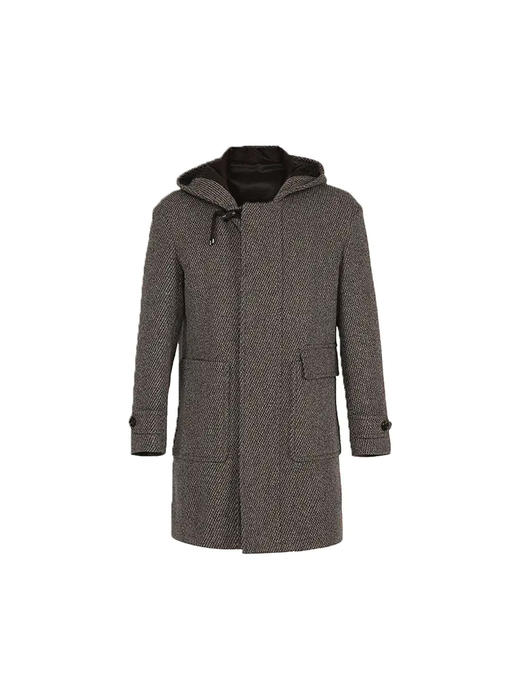 callisto咖色羊毛混纺大衣 FRFEC010C 商品图3