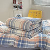 自然醒全棉无印风条格系列四件套全棉纯棉2023新款床品小清新学生宿舍床单被套三件套NH141 商品缩略图6