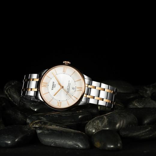 【时计廊】天梭（TISSOT） 瑞士手表 1853杜鲁尔系列80机芯商务自动机械男表 银盘间金钢带T099.407.22.038.02 商品图0