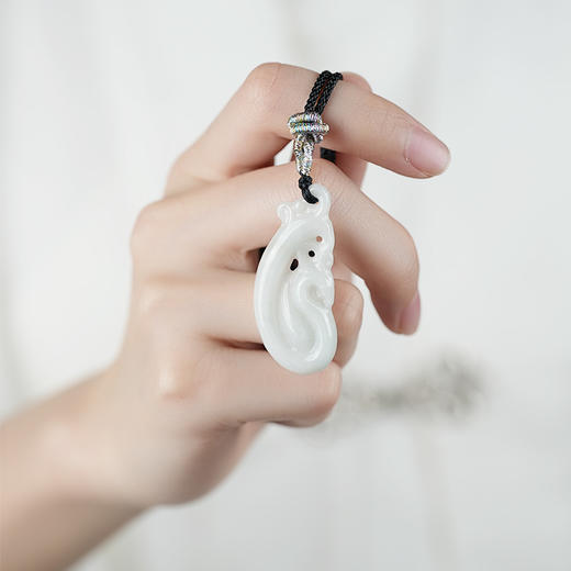 天然翡翠凤牌吊坠情侣质感百搭挂件颈饰小众项链玉牌玉坠 商品图1