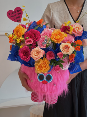 多巴胺大眼妹 · 花篮 （可做收纳筐）