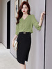 HR-WHA187-69气质时尚优雅包臀裙套装女2023年秋季上新遮肉显瘦百搭潮流两件套 商品缩略图1