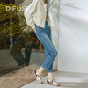 Dfuse迪芙斯秋季新款牛皮圆头休闲系带平底运动鞋DF33112212 商品缩略图1