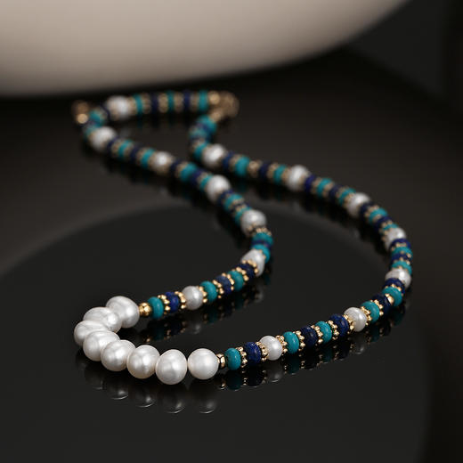 Retro Chic 意大利复古创意饰品 希腊浪花项链 商品图1