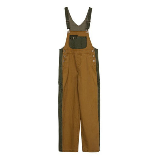 谜底背带裤女2023秋新款复古拼接设计感宽松休闲裤长裤233MK1130 商品图4