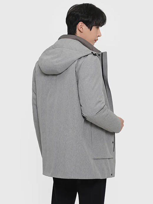 callisto浅灰聚酯纤维中长款羽绒服 FRFED112C 商品图2