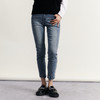 谜底修身牛仔铅笔裤女2023秋季新款高腰百搭棉弹九分裤233MK1093 商品缩略图0