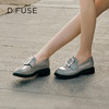 D:FUSE迪芙斯秋季新款单鞋女乐福鞋牛皮圆头钻扣经典深口女鞋DF33112016 商品缩略图3