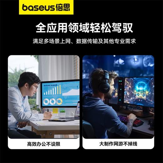 倍思 捷速 八类RJ45万兆网线(圆线) 商品图4