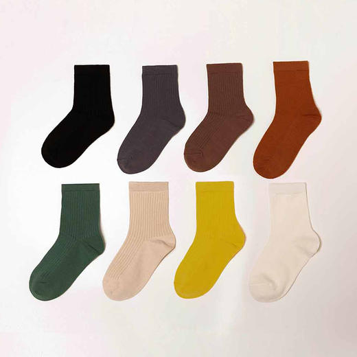 都市丽人眯雅佳休闲系列精梳棉中筒袜中厚款儿童常规袜童袜袜子JC3DA1 商品图1