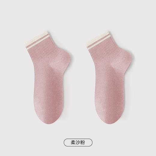 都市丽人简约系列精梳棉袜子短筒袜中厚款女士常规袜LC3DG3 商品图3